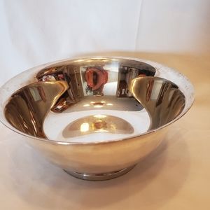 Paul Revere Reproduction F.B. Rogers Vtg 8" Silver Plate Footed Bowl